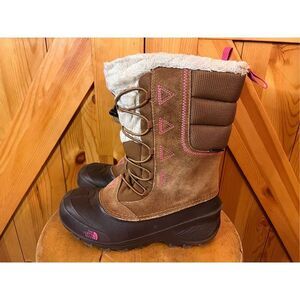 The North Face Girls Suede Heat Seeker 200 Gram Insulation Winter Snow Boots 5